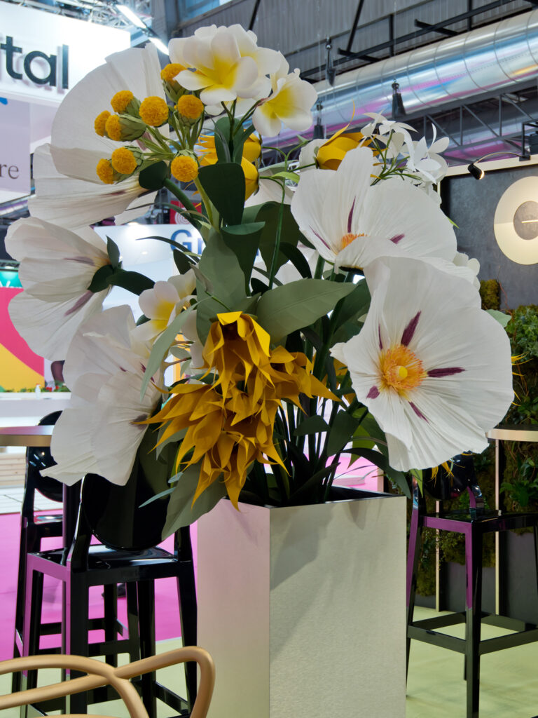 Bouquet monumental Albert Vieille présenté sur le stand professionnel
