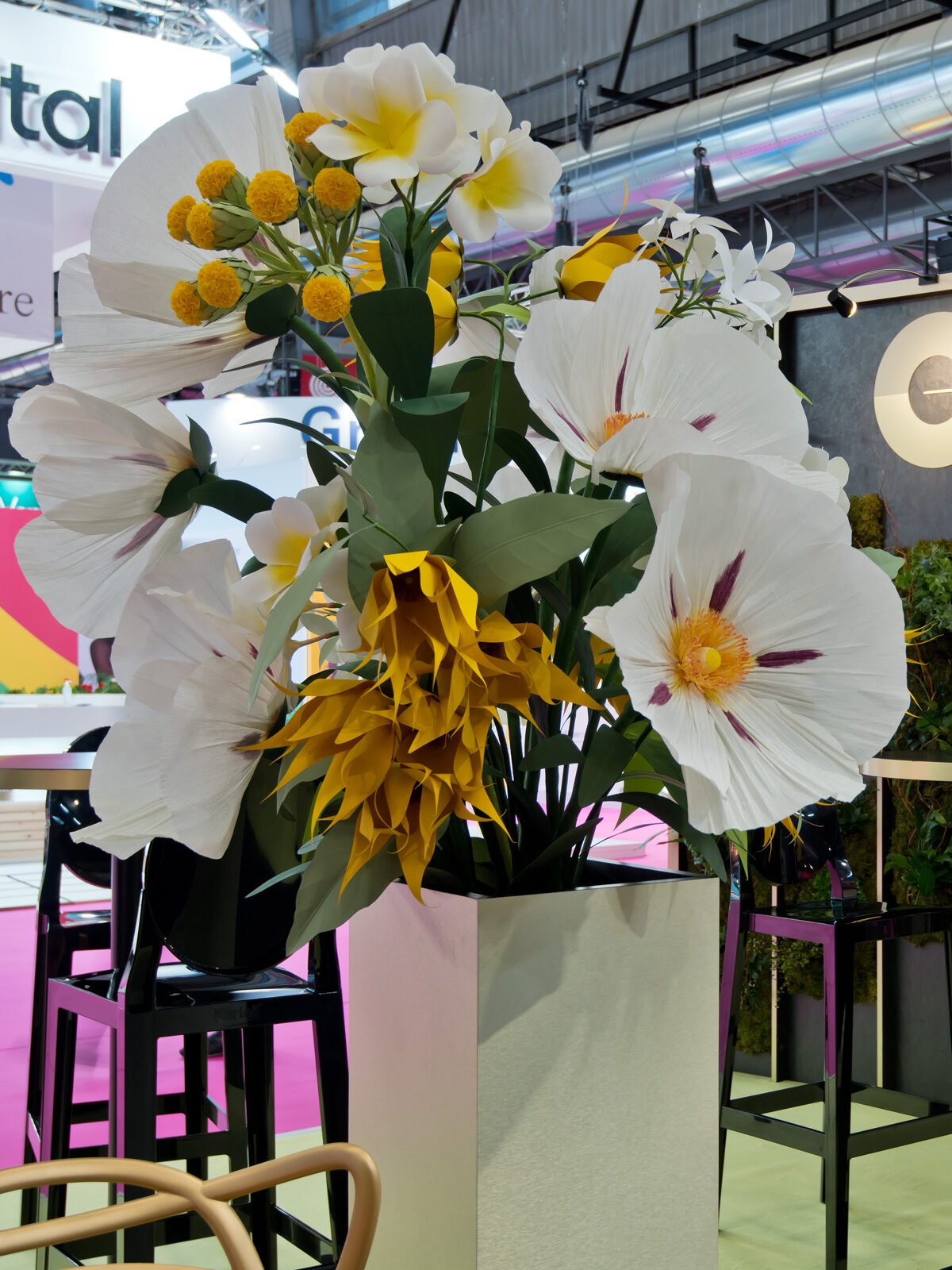 Bouquet monumental Albert Vieille présenté sur le stand professionnel