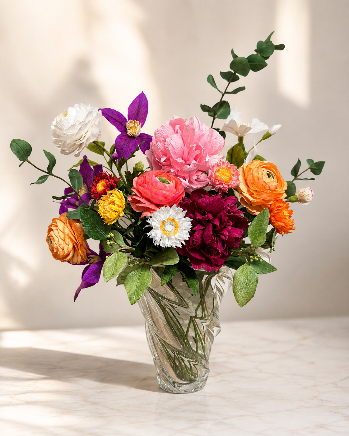 BCréation botanique sur mesure en fleurs de papier